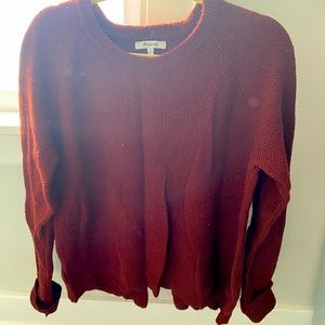 Madewell cropped split back sweater